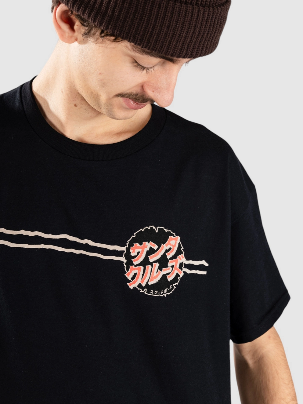 Santa Cruz X Godzilla Destroyer Stripes T-Shirt black