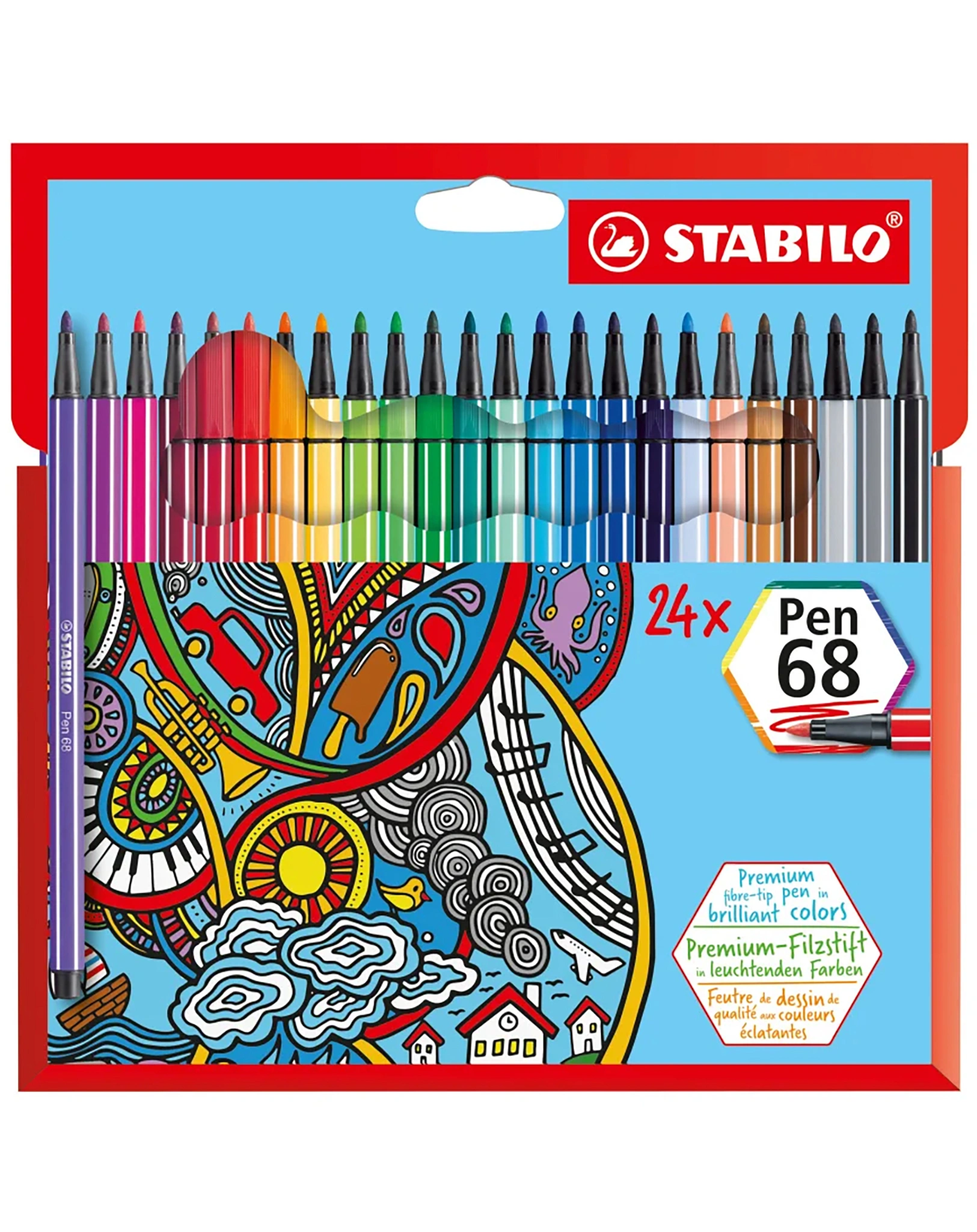 Filzstift STABILO® Pen 68 24er-Pack