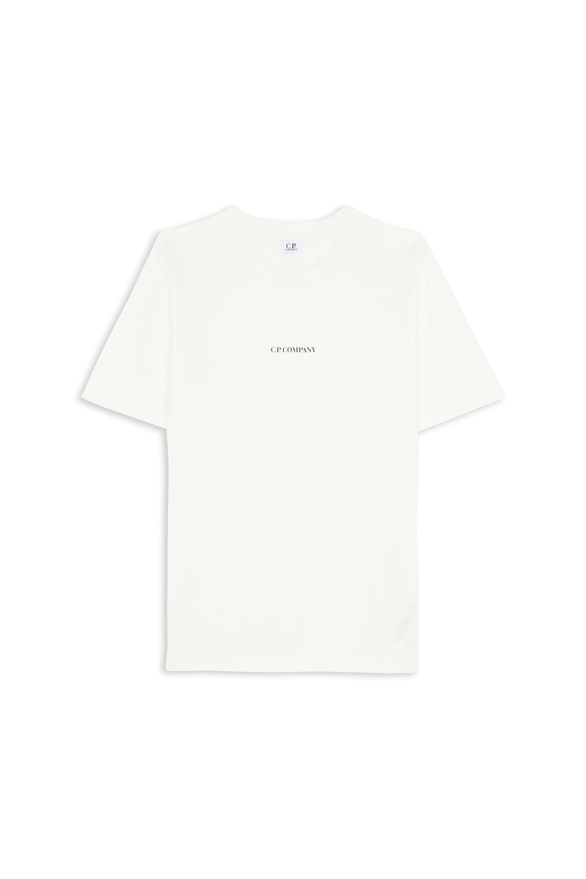 C.P. COMPANY T-shirt  JERSEY GARMENT DYED LOGO Blanc