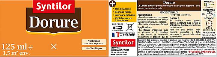 Dorure intérieur or riche Syntilor 125ml