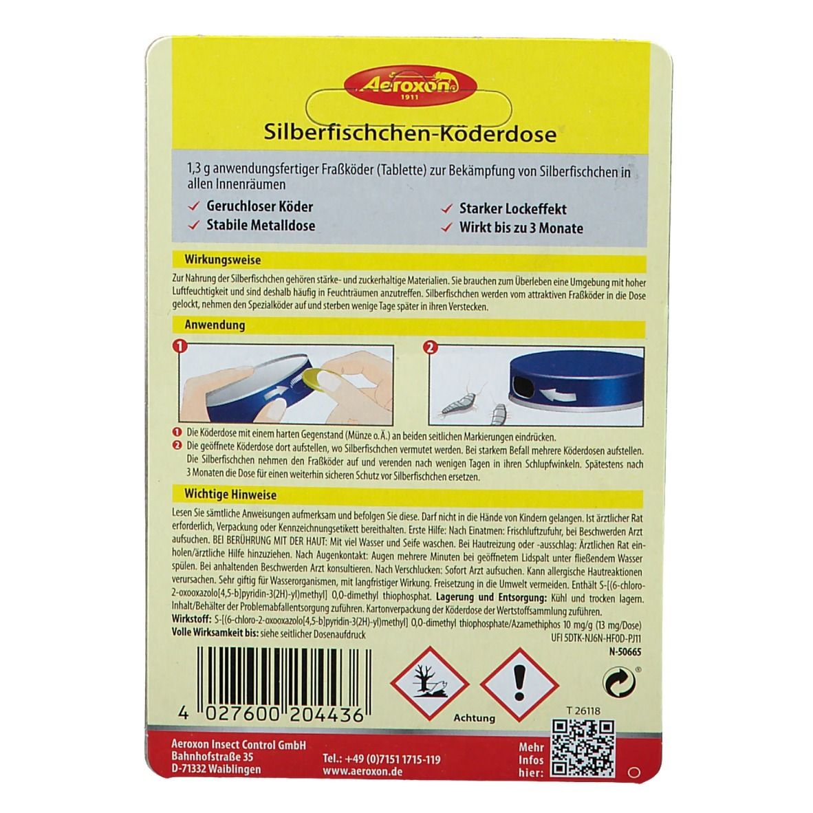 Aeroxon® Silberfischchen-Köderdose