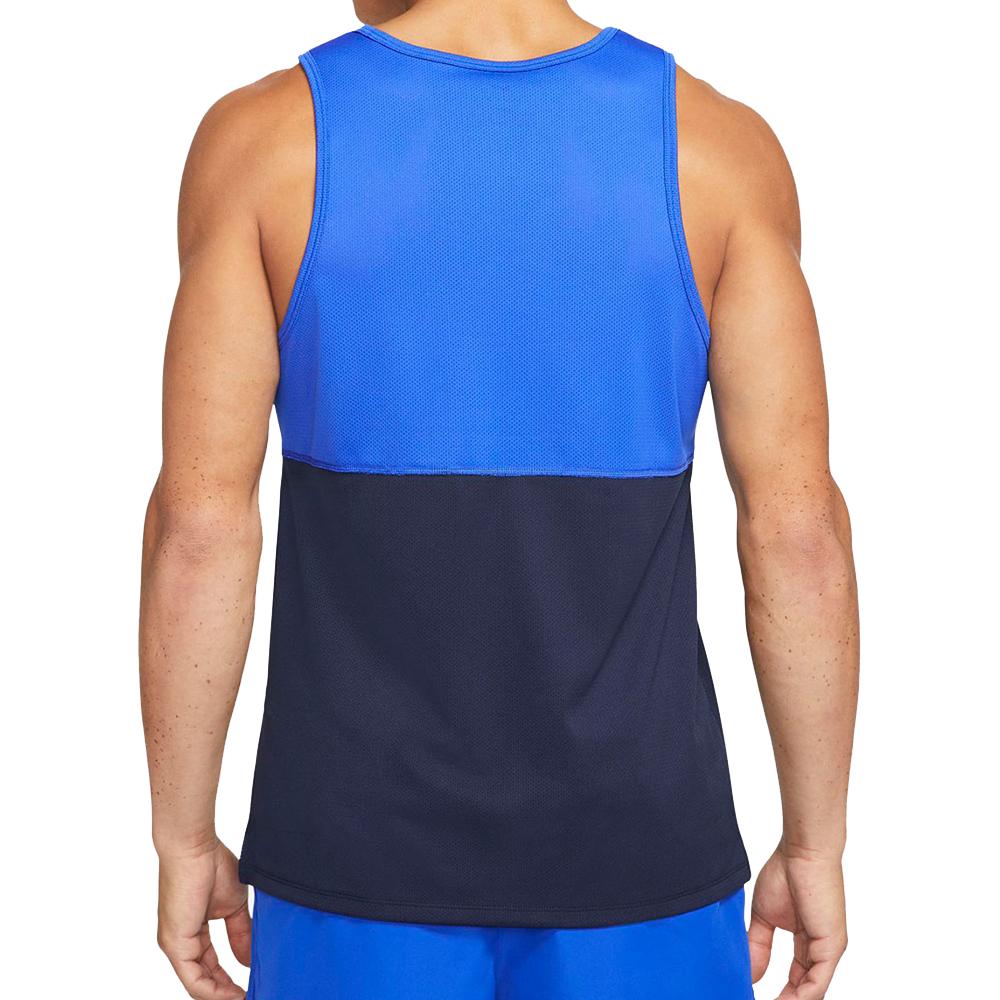 Nike Débardeur Bleu/Noir Homme Nike Df Run