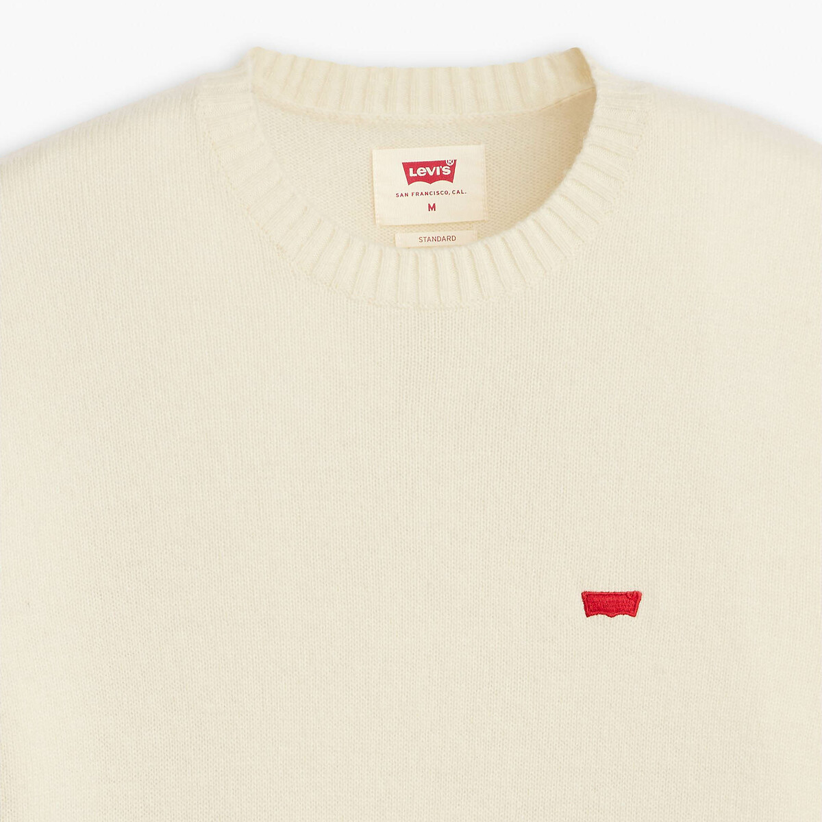 Suéter de gola redonda LEVI'S, marca registrada, lã mista