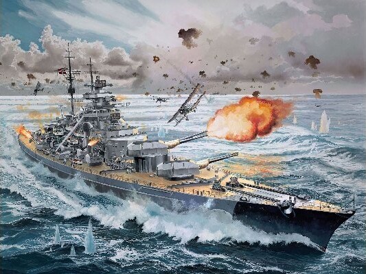 Revell - Bismarck Model Skib Byggesæt - 1:350 - Level 5 - 05040