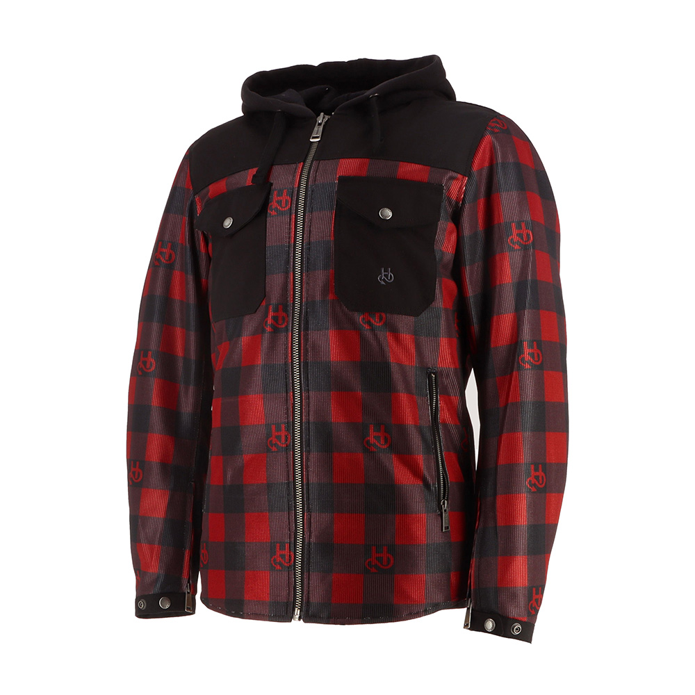 Helstons - Blouson Wood Air - mesh Noir / Rouge / Gris