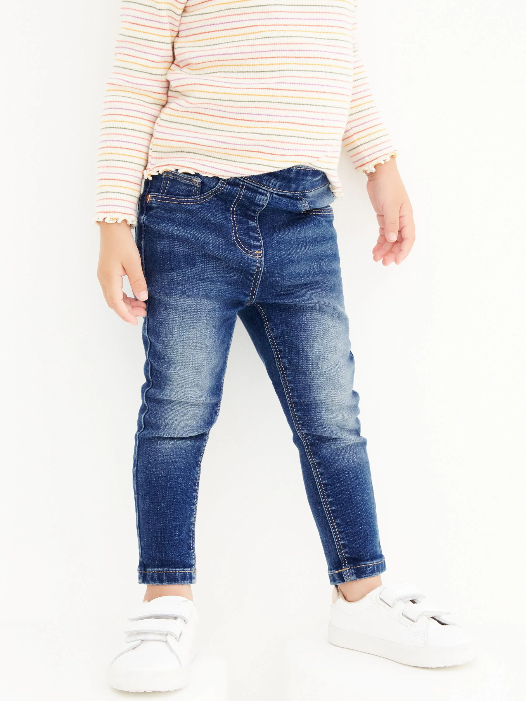 Middenblauw denim - Jegging met elastische taille (3 mnd-7 jr)