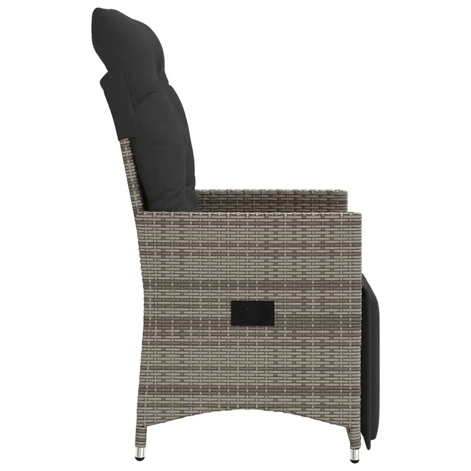 vidaXL - Tuinstoel - Grijs - Poly rattan