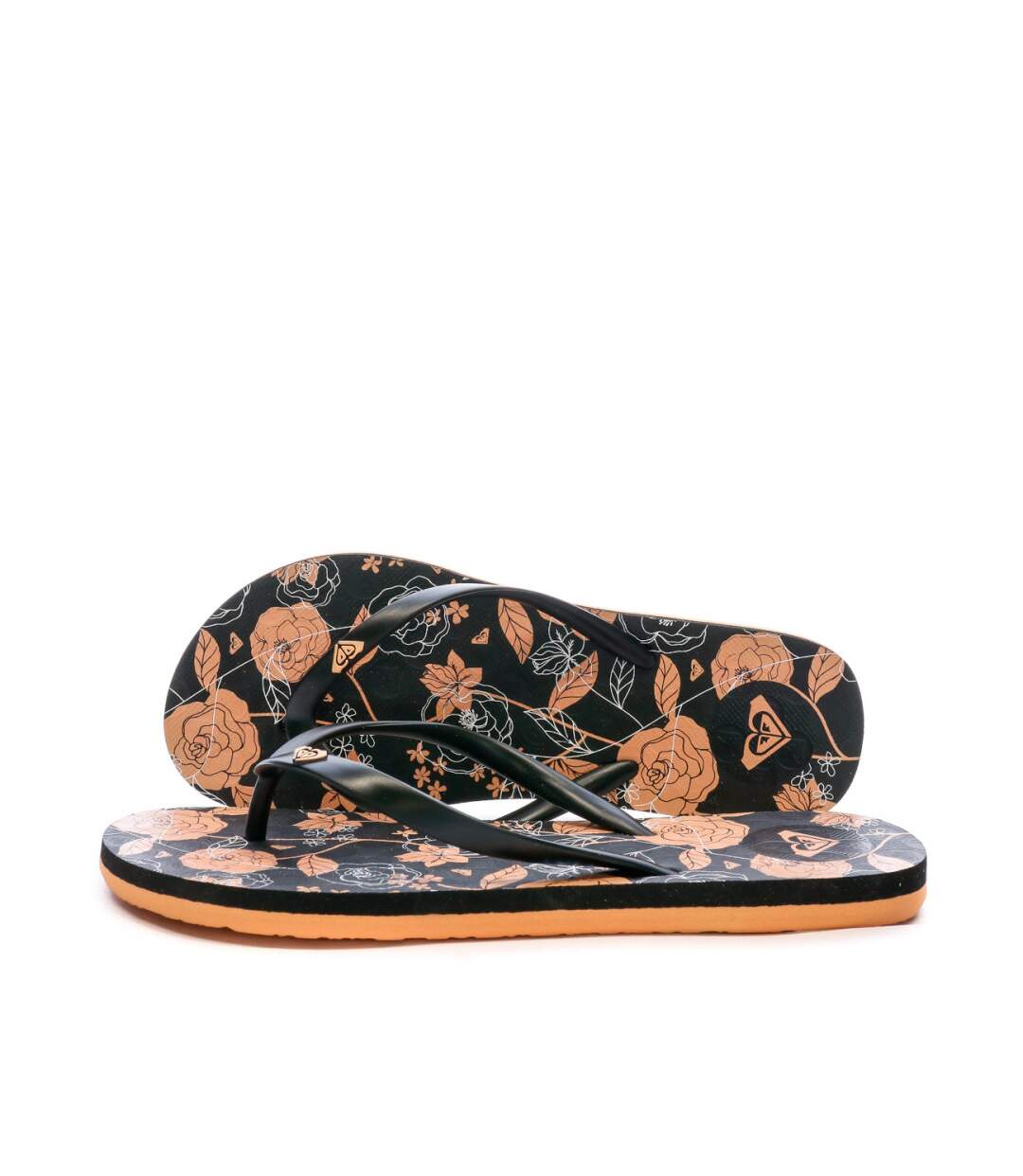 Tongs Noir/Orange Femme Roxy Rose