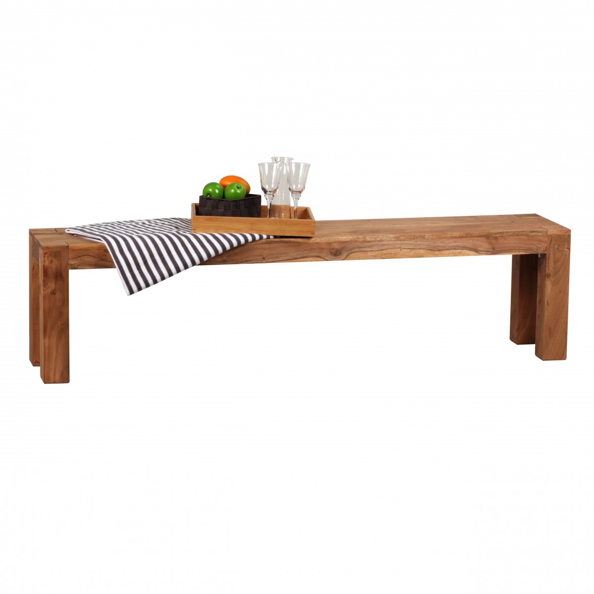 Sitzbank - Akazie massiv - 180 cm breit