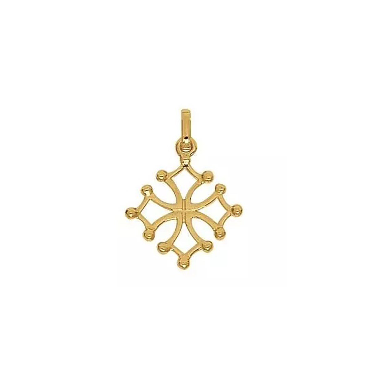 Pendentif Brillaxis croix du Languedoc or 750/1000