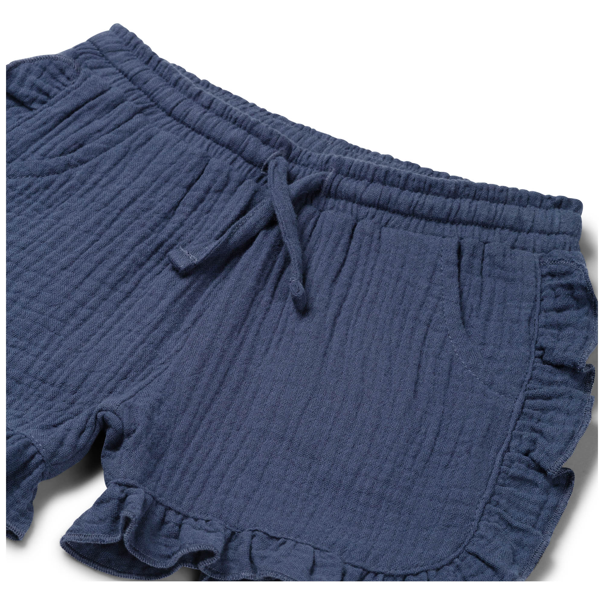 Prénatal peuter short  effen blauw