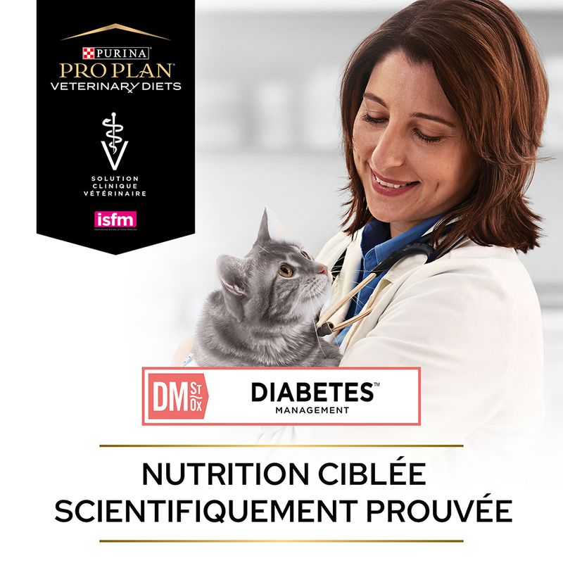 PURINA PRO PLAN Veterinary Diets Feline DM ST/OX Diabetes Management, bœuf
