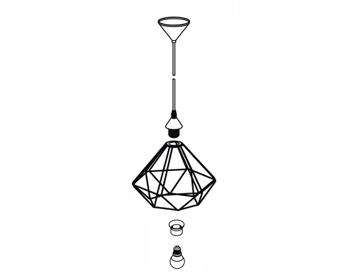 1-lamps hanglamp Ø 32,5 cm koperkleurig