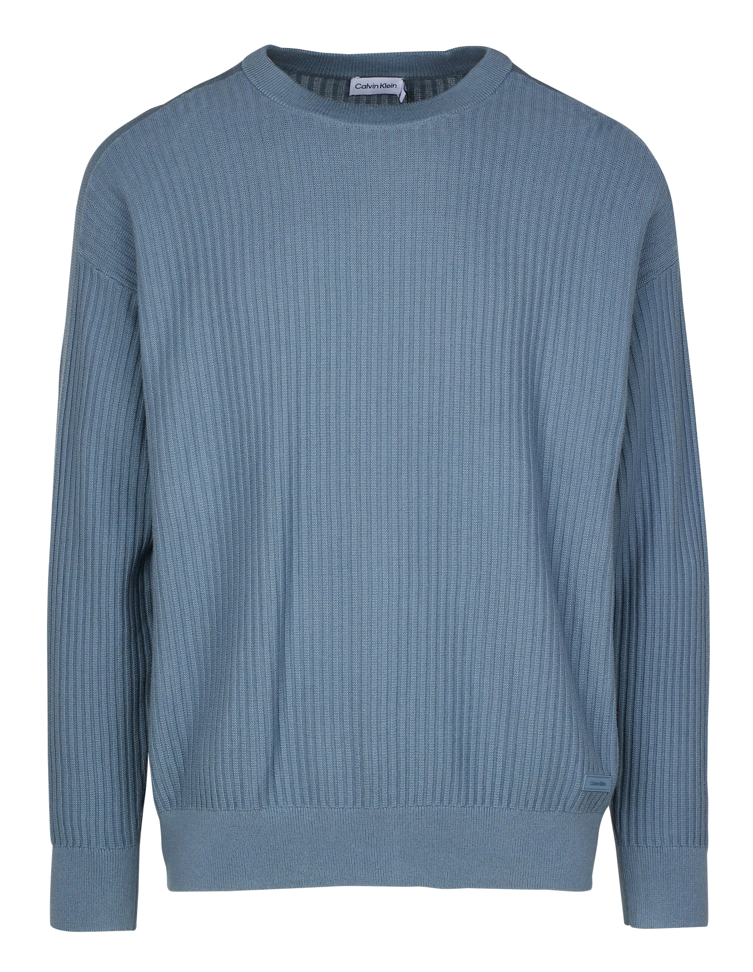 Pull col rond en coton bio| Gris