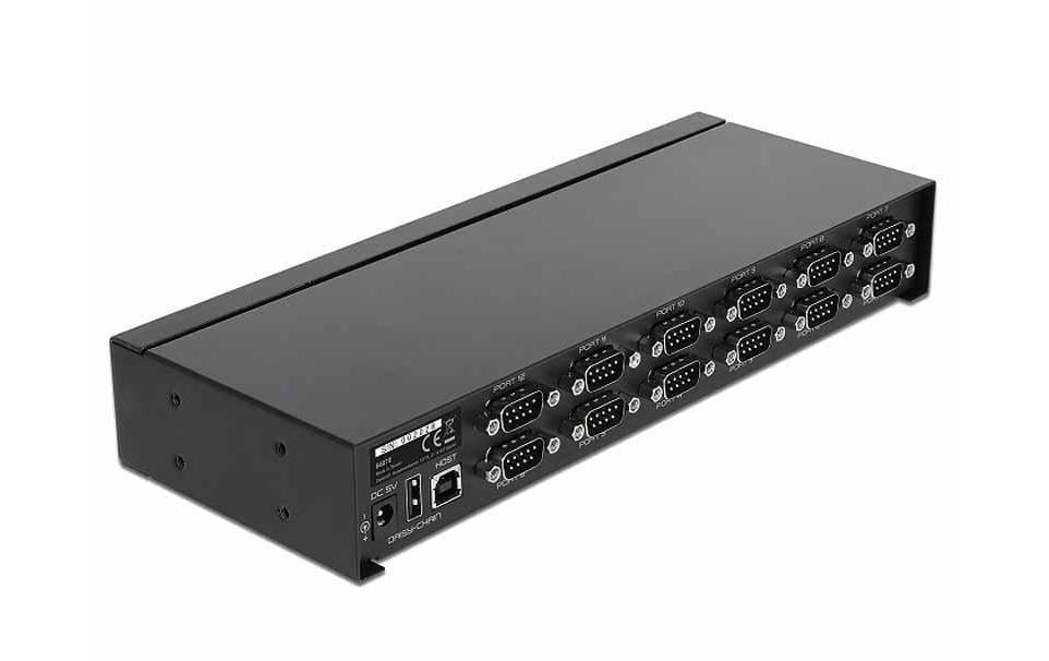 Serial-Adapter 64070 USB-A - 12x RS-232<br>Kaskadierbarer, rackfähiger 12-Port Serial-Hub