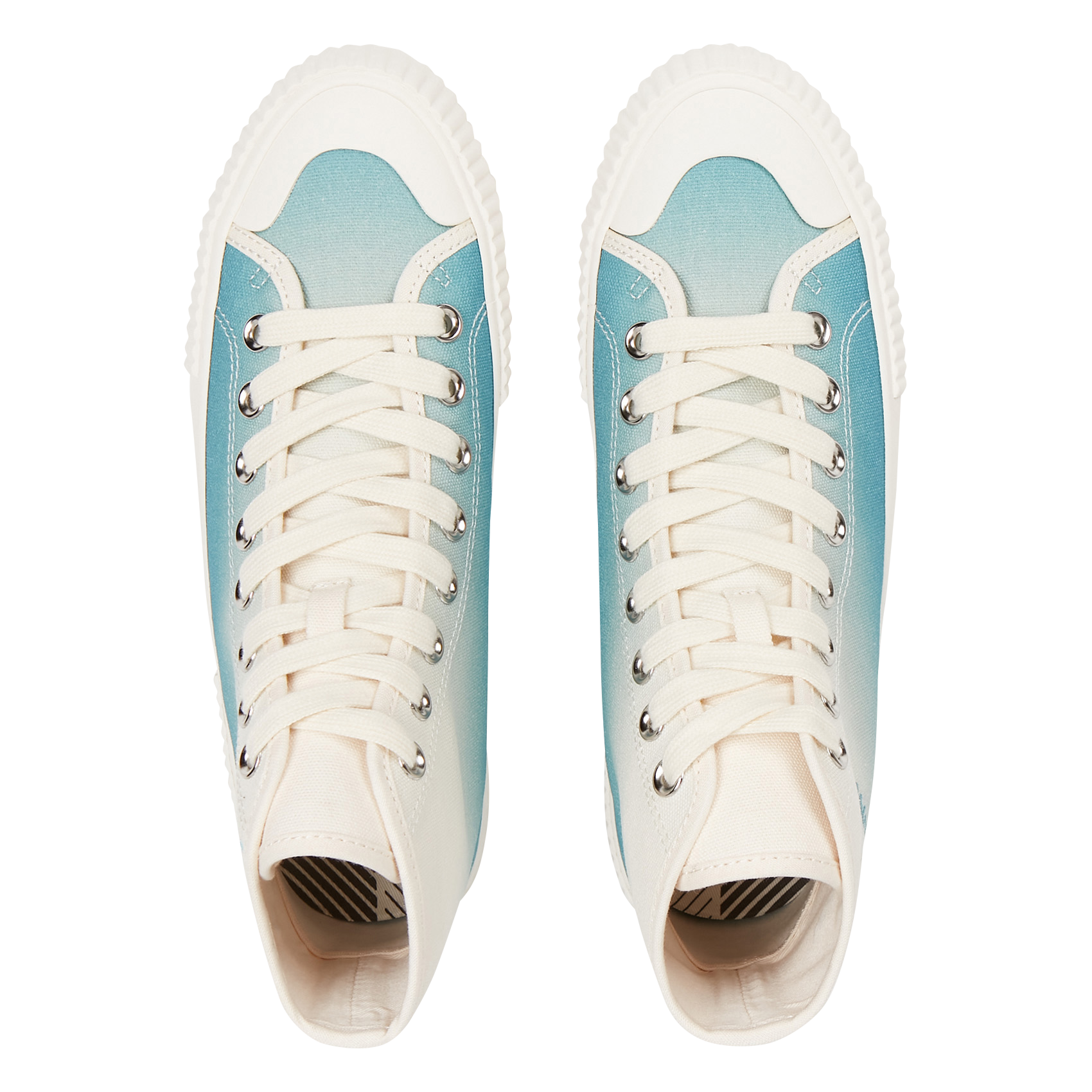 Baskets montantes en toile | Bleu