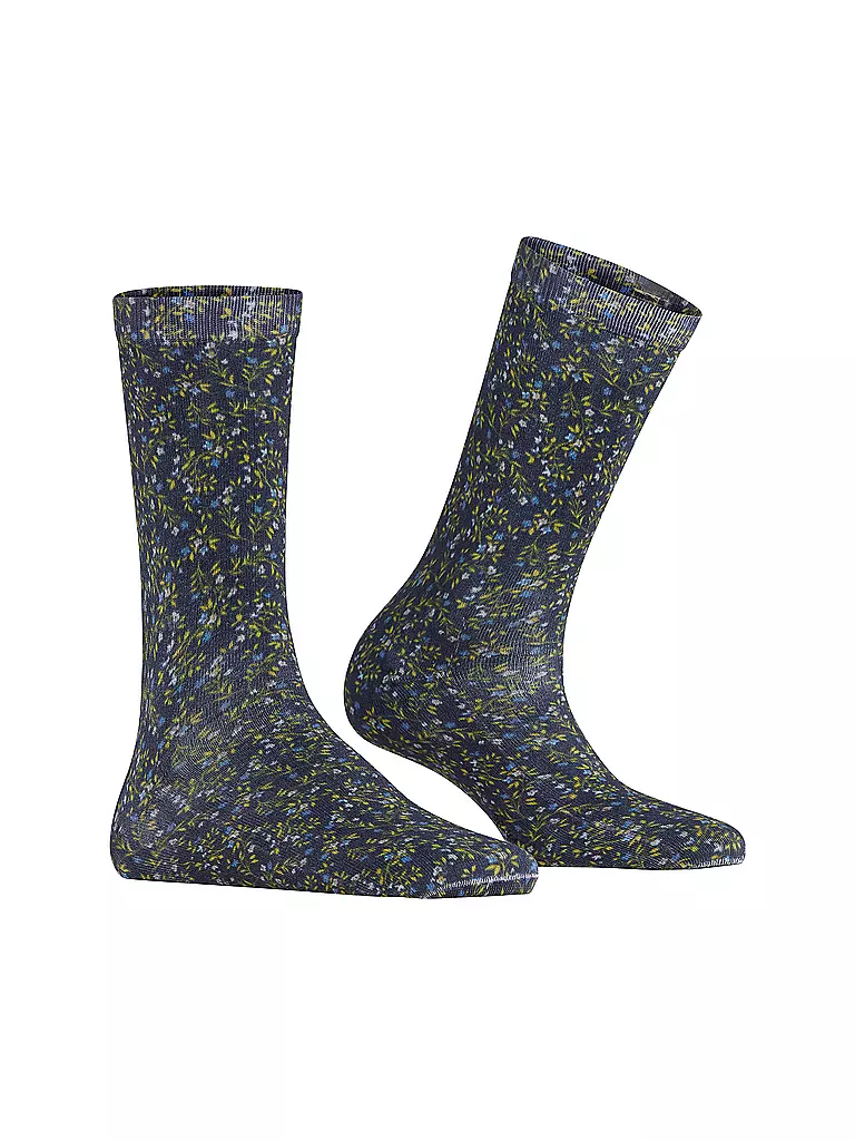 BURLINGTON Damen Socken DITSY FLORAL PRINT 36-41 marine dunkelblau
