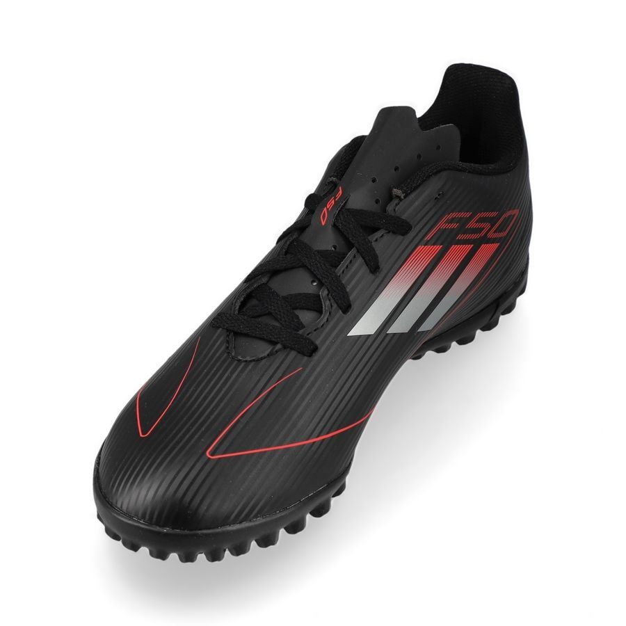 adidas F50 Club TF Stealth Victory - Noir/Argenté/Lucid Red Enfant