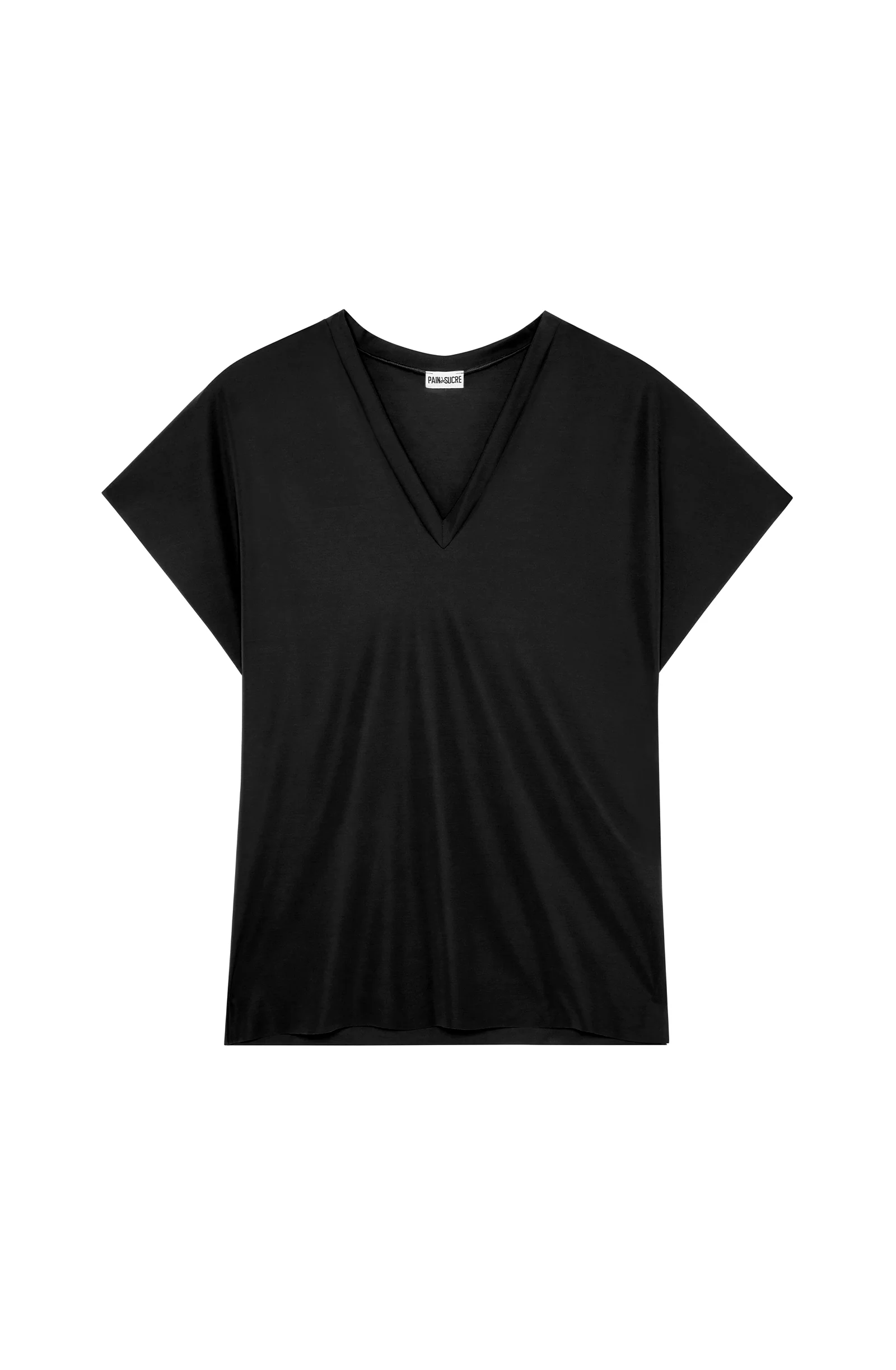 tevy Top noué à manches courtes noir Noir