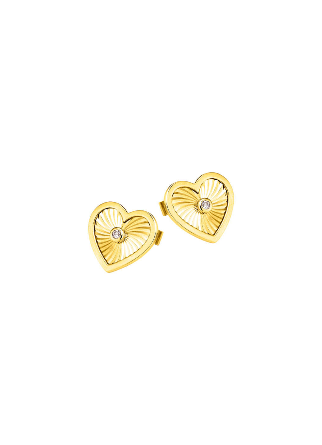 Diamantierte Herz-Ohrstecker