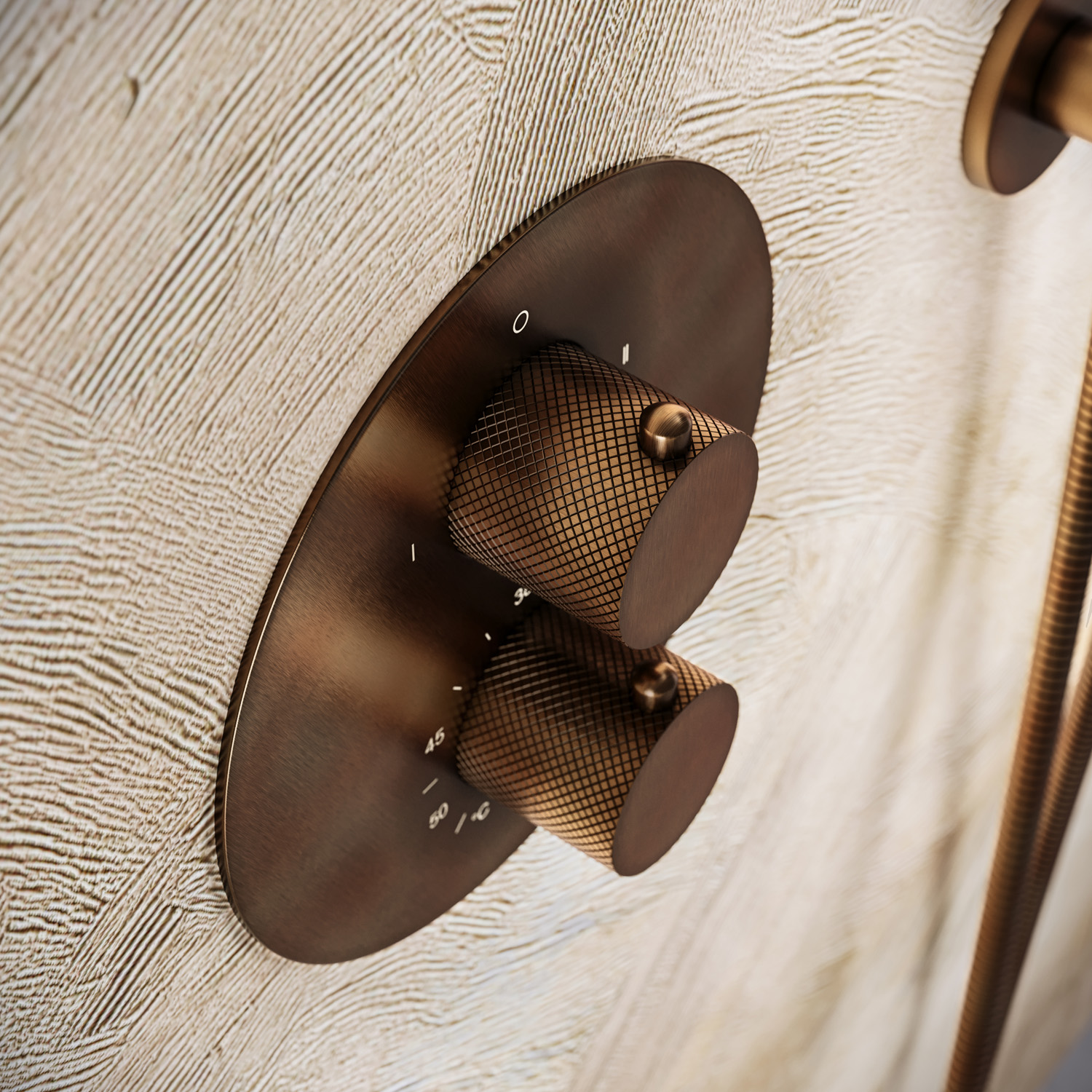 Saniclear Antique Curved inbouw regendouche rond met 30cm hoofddouche, muurarm, 2 standen handdouche en glijstang verouderd messing