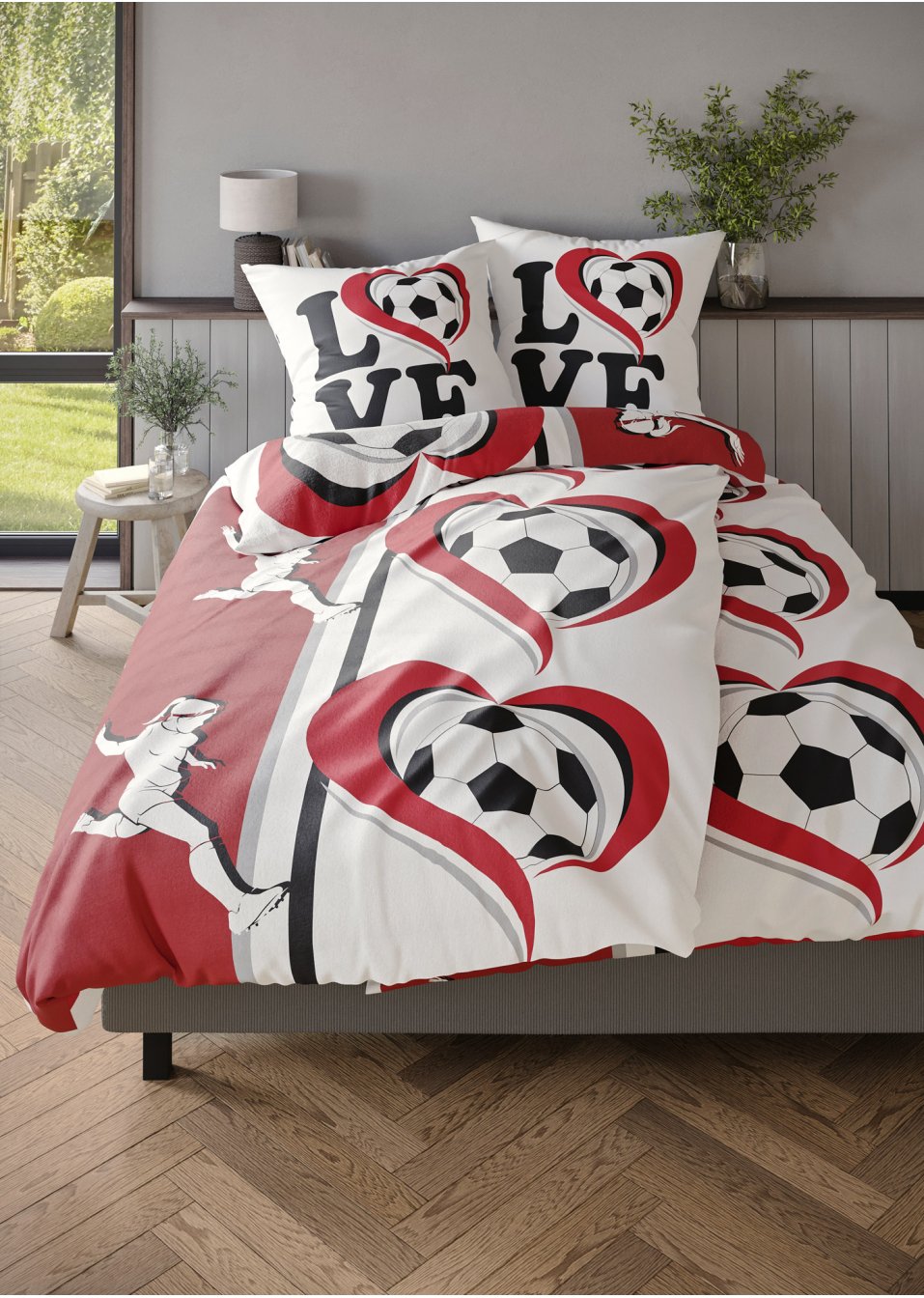 Parure de lit avec motif football