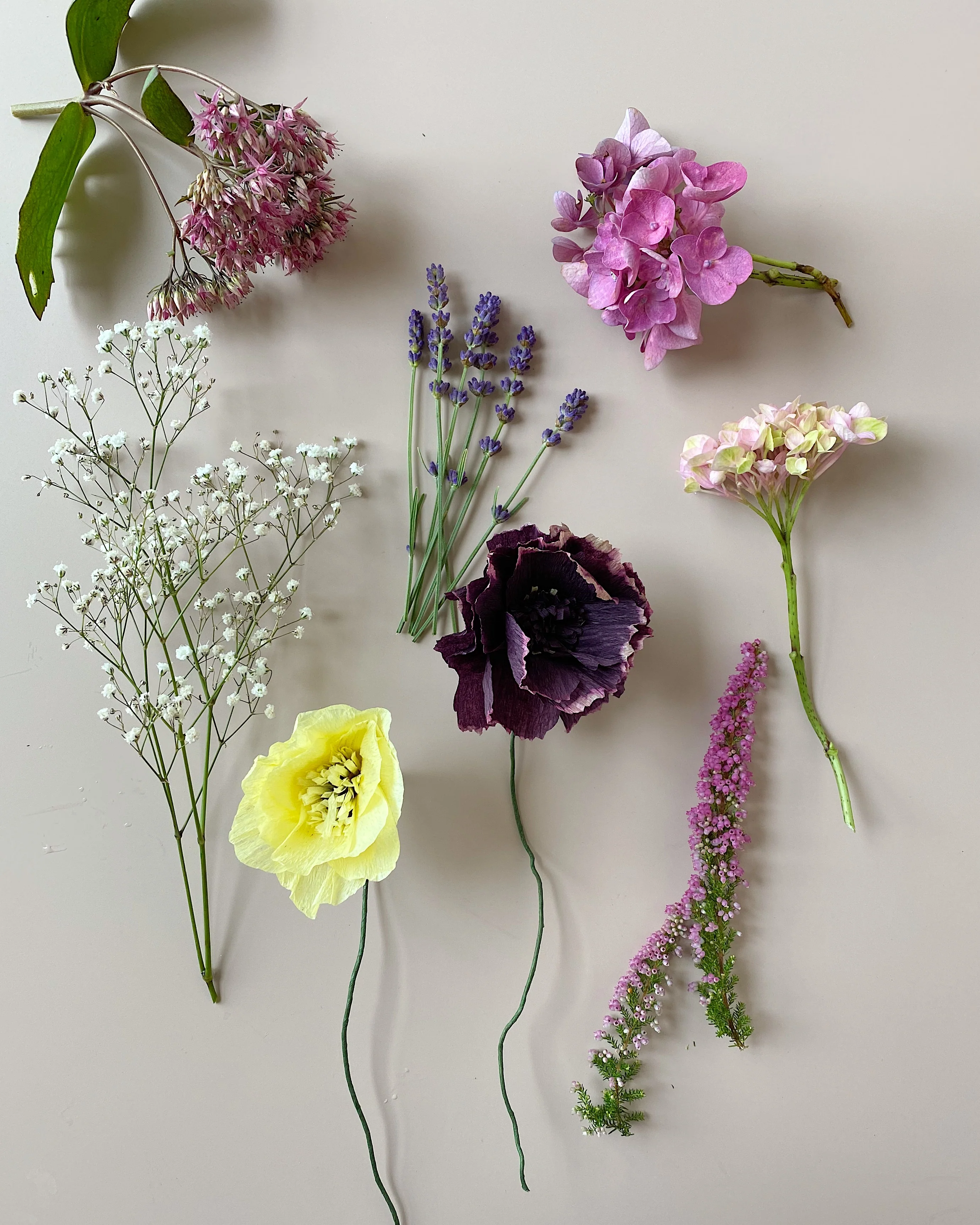 Studio About  Peony Papirblomst - Aubergine