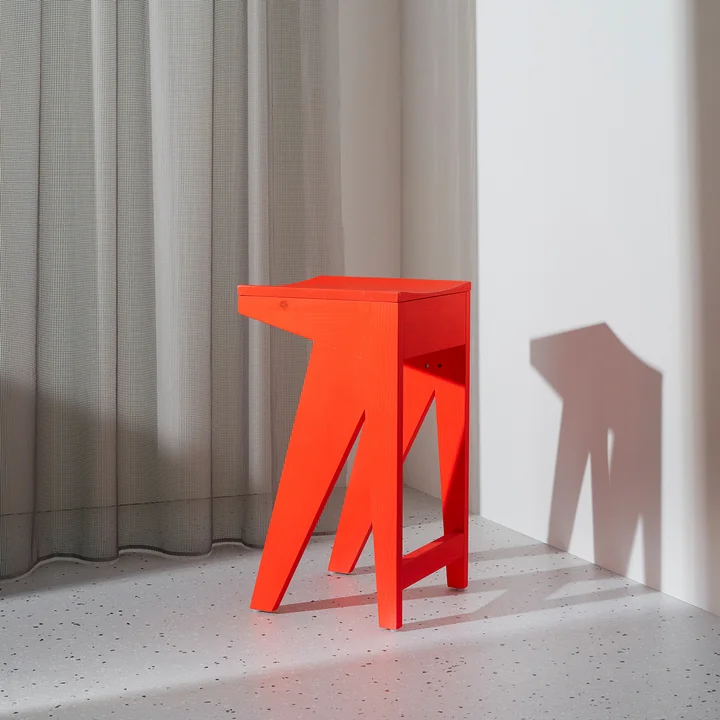 OUT Objekte unserer Tage - Schulz Barhocker 65 cm, Esche, smaragd