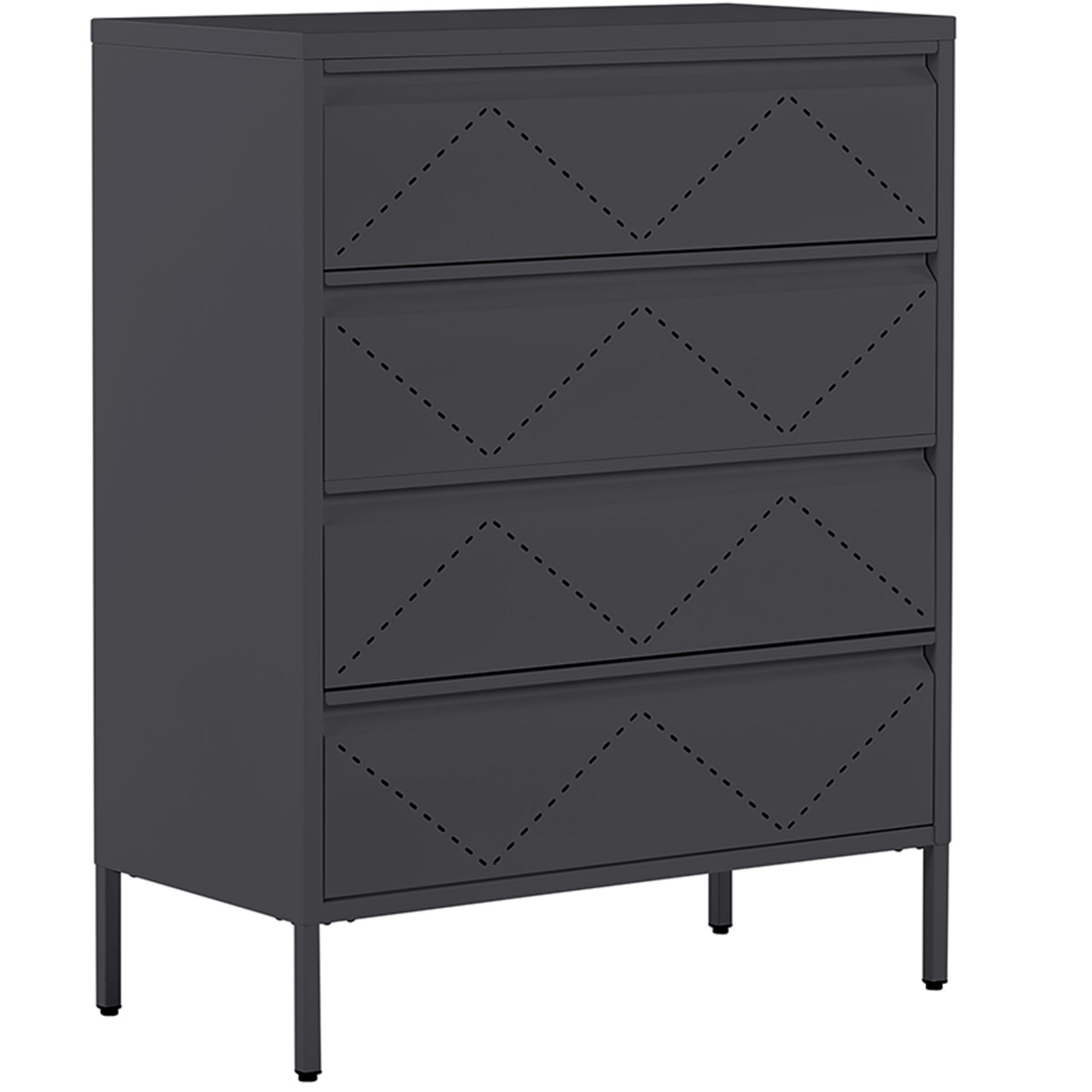 Beliani - MATANA - Commode - Zwart - Staal