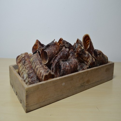 Traqueia desidratada para cães, sabor carne bovina