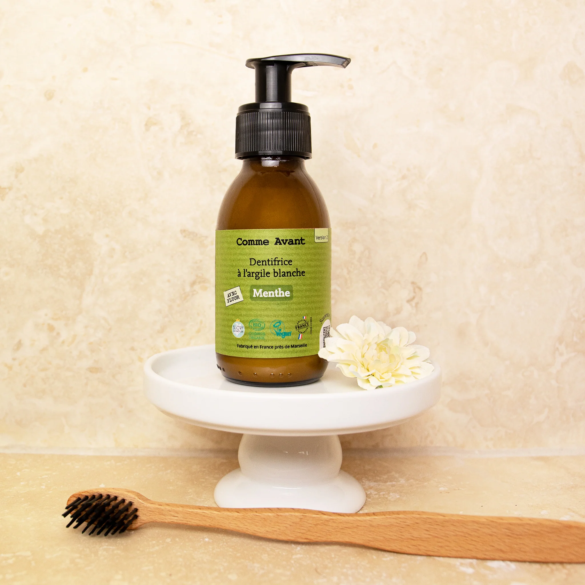 Dentifrice en pâte à la menthe - Version 2 - 1 dentifrice - 90ml / Sans
