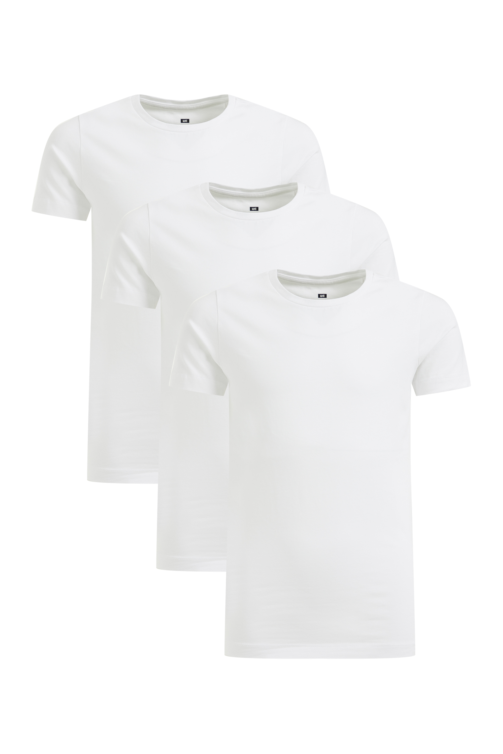 Jongens T-shirt, 3-pack WE Fashion Wit