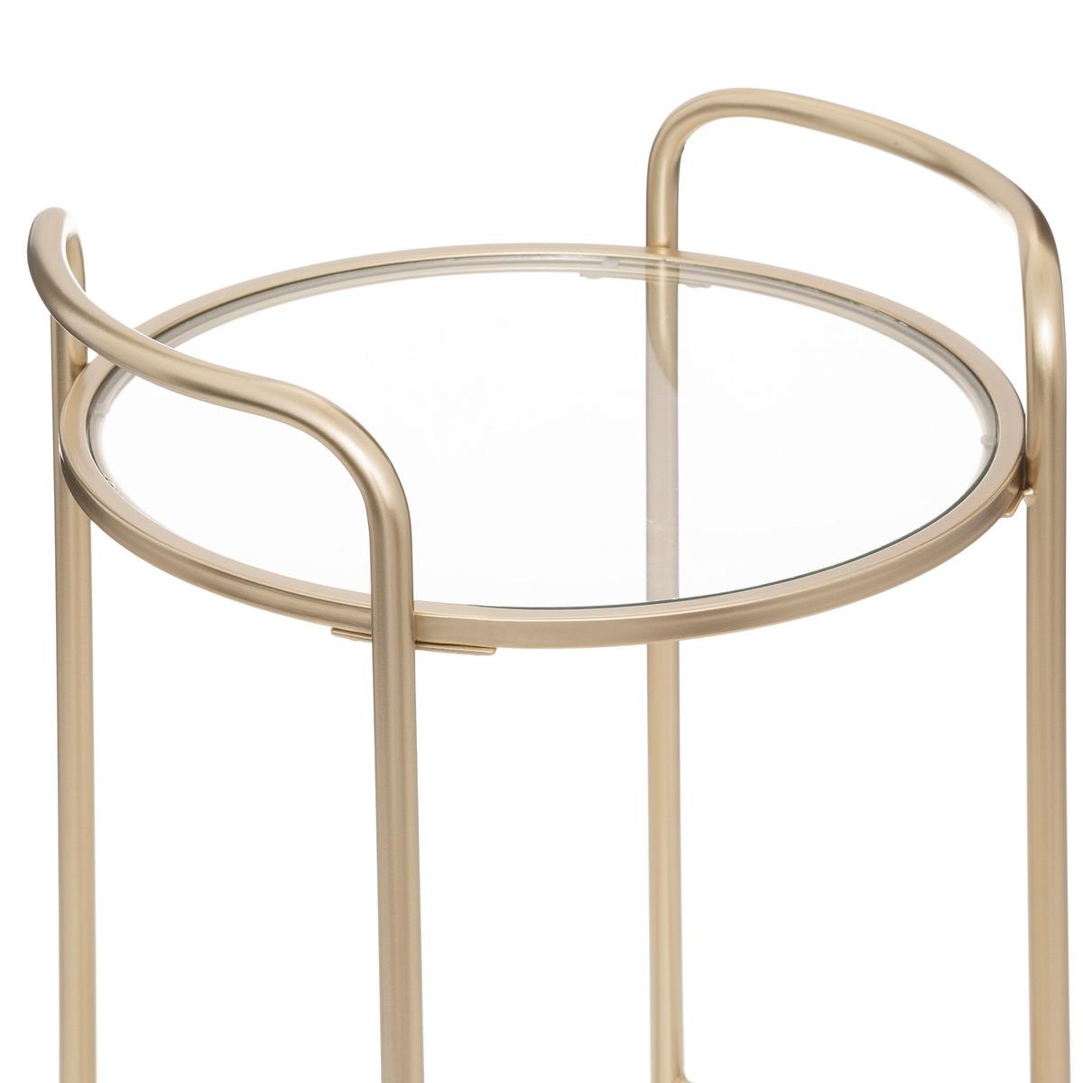 DESSERTE METAL VERRE THALIA DORE