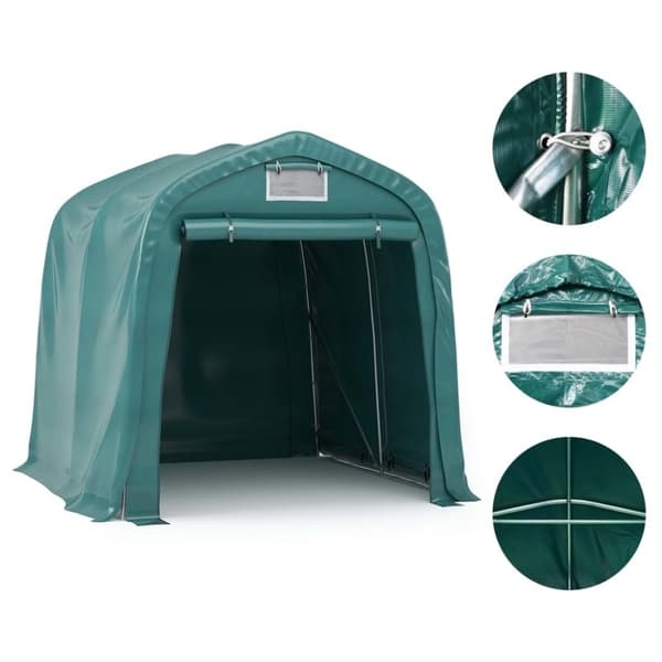 vidaXL Garasjetelt PVC 2,4x2,4 m grønn