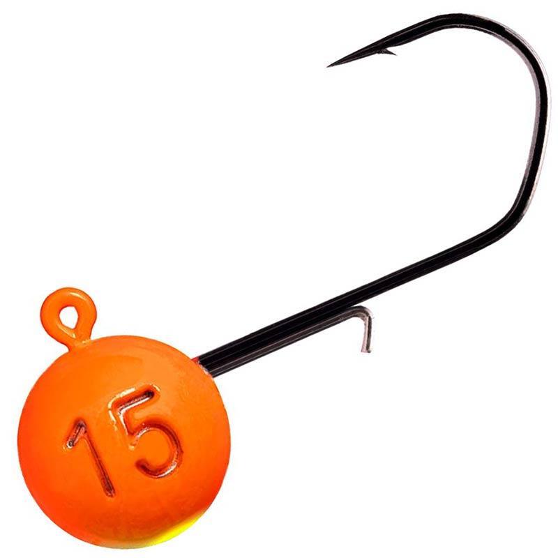 Tête Plombée Monkey Lures - Orange/Jaune - Par 3
