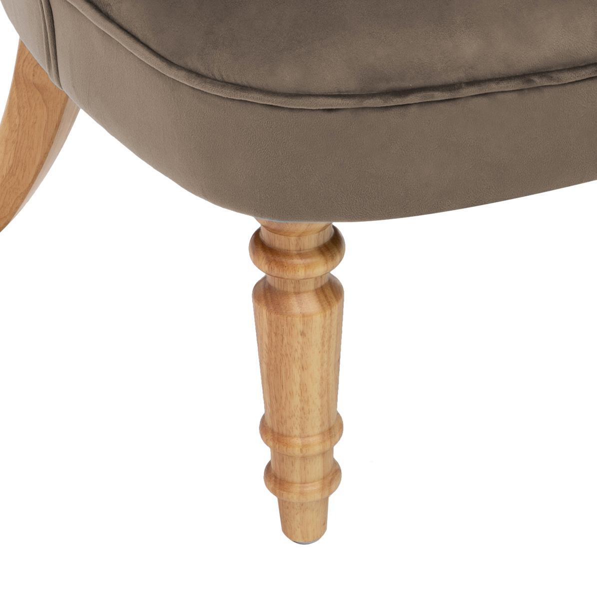 FAUTEUIL VELOURS SIXTINE TAUPE