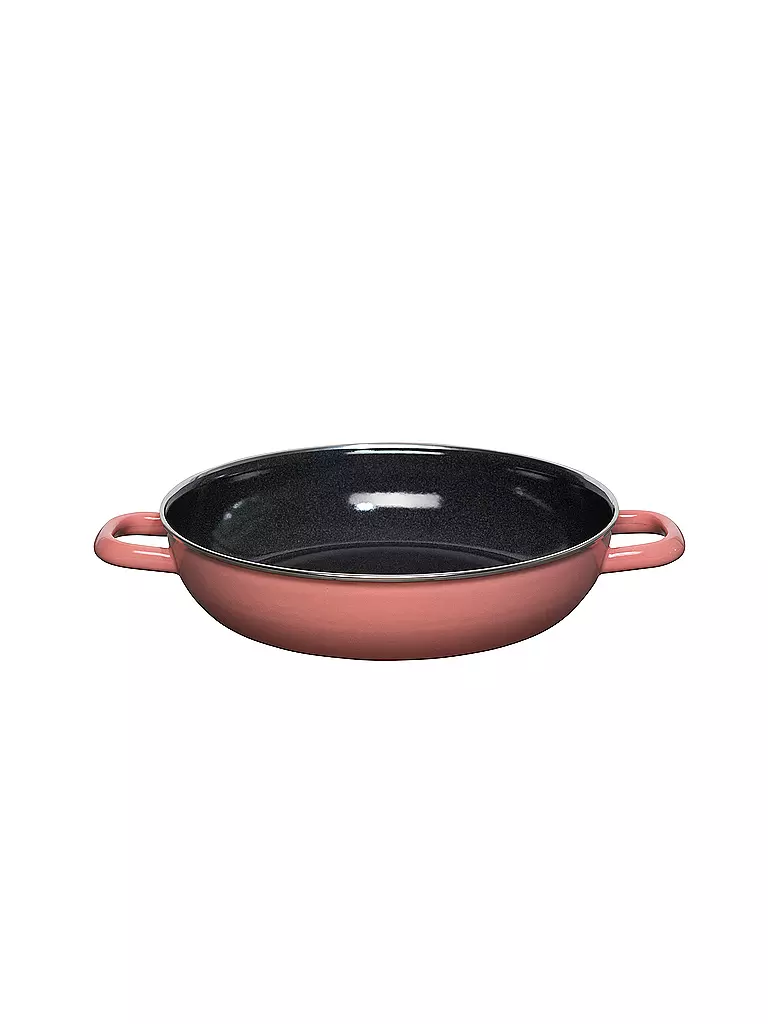 RIESS Schmorpfanne mit Deckel 28cm Pink koralle
