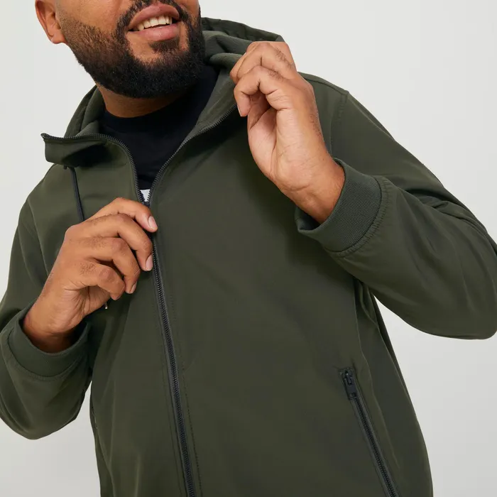 Jack & Jones Basic Hooded Softshell Jas Heren (plussize)