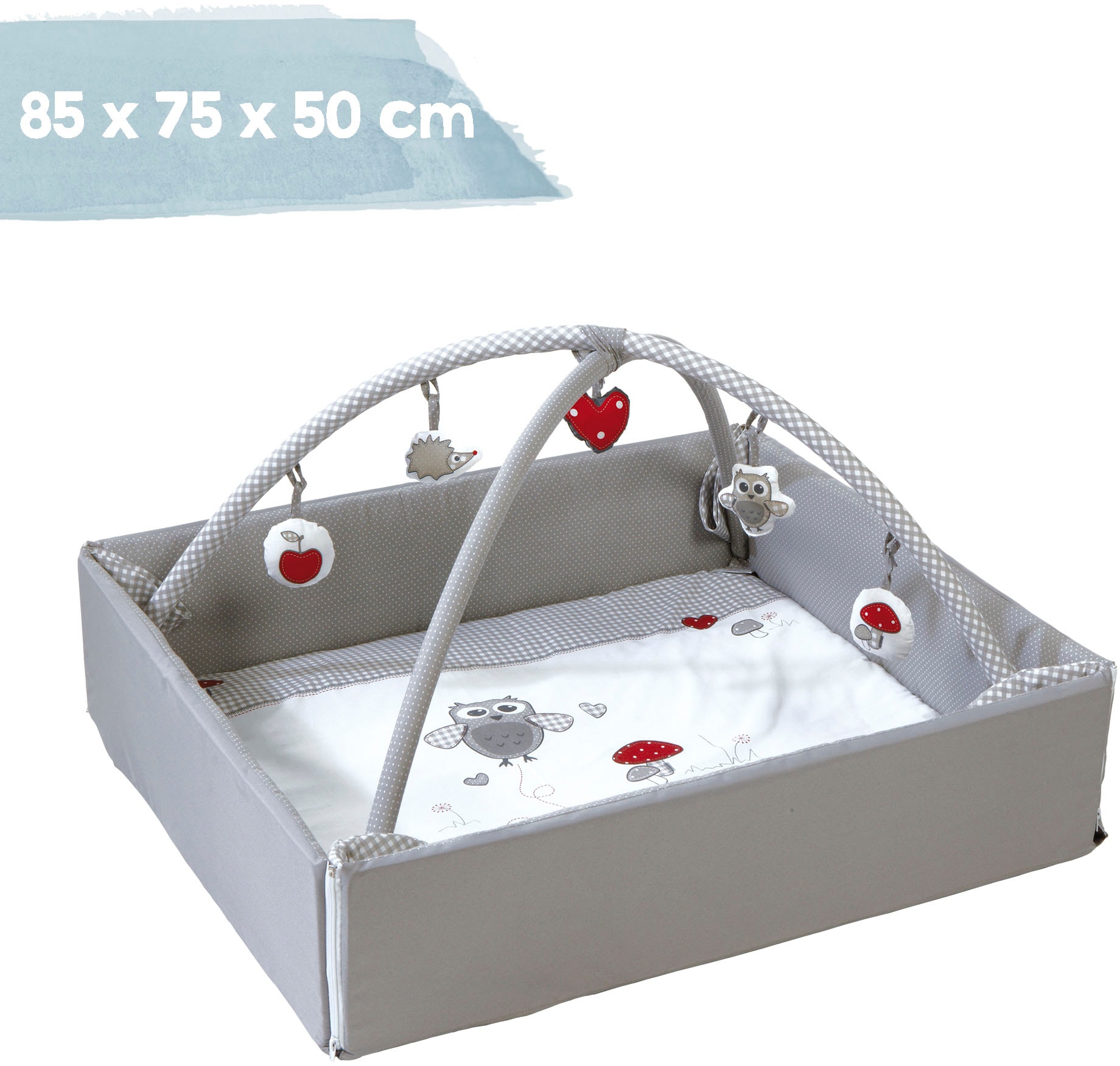 roba® Bettnestchen »4in1, Adam & Eule« mit Activity-Spielbogen