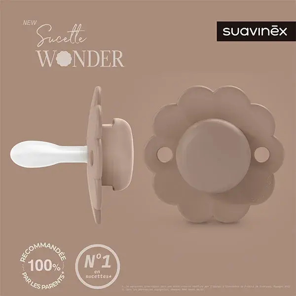 Chupeta reversível Suavinex Wonder SXPRO 6/18 meses Wonder - Marrom claro