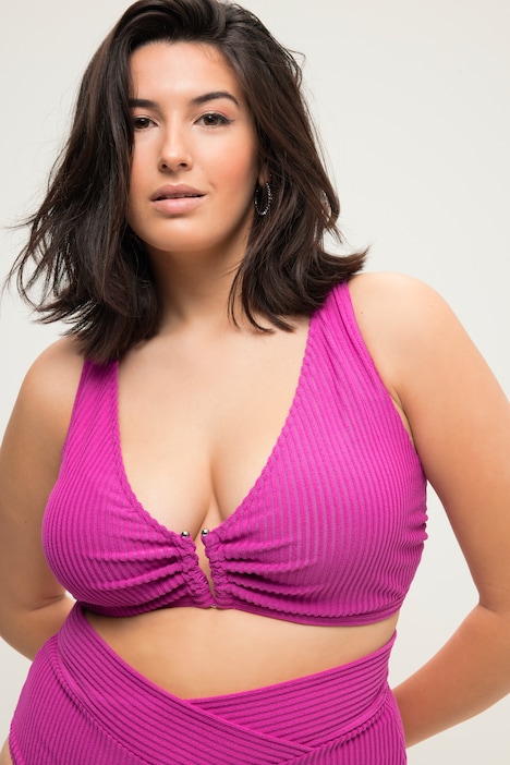Bikini-Top, Softcups, Frottee-Streifen, Zierspange