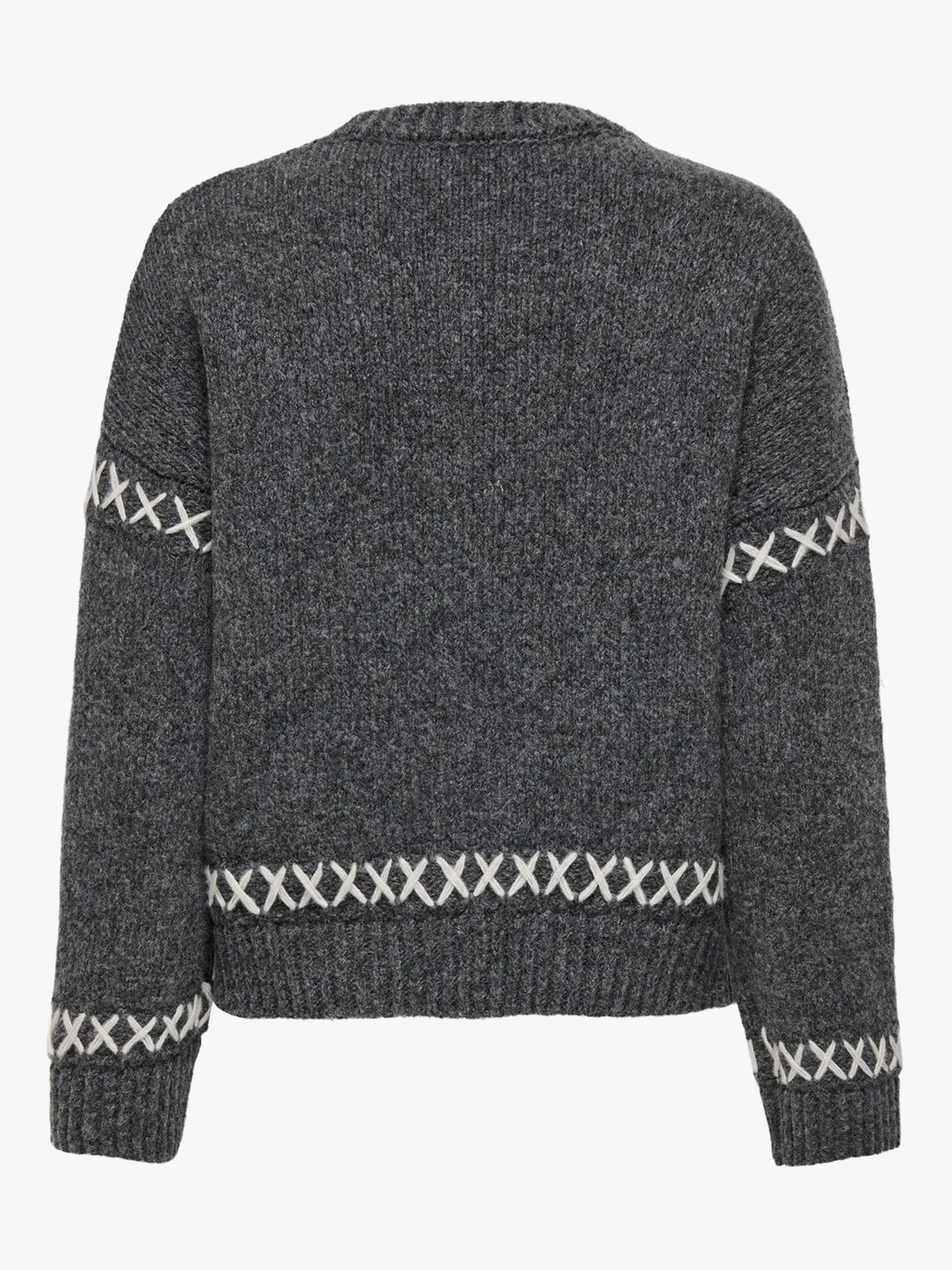 Amanda Life Long Sleeve O-Neck Detail Knit