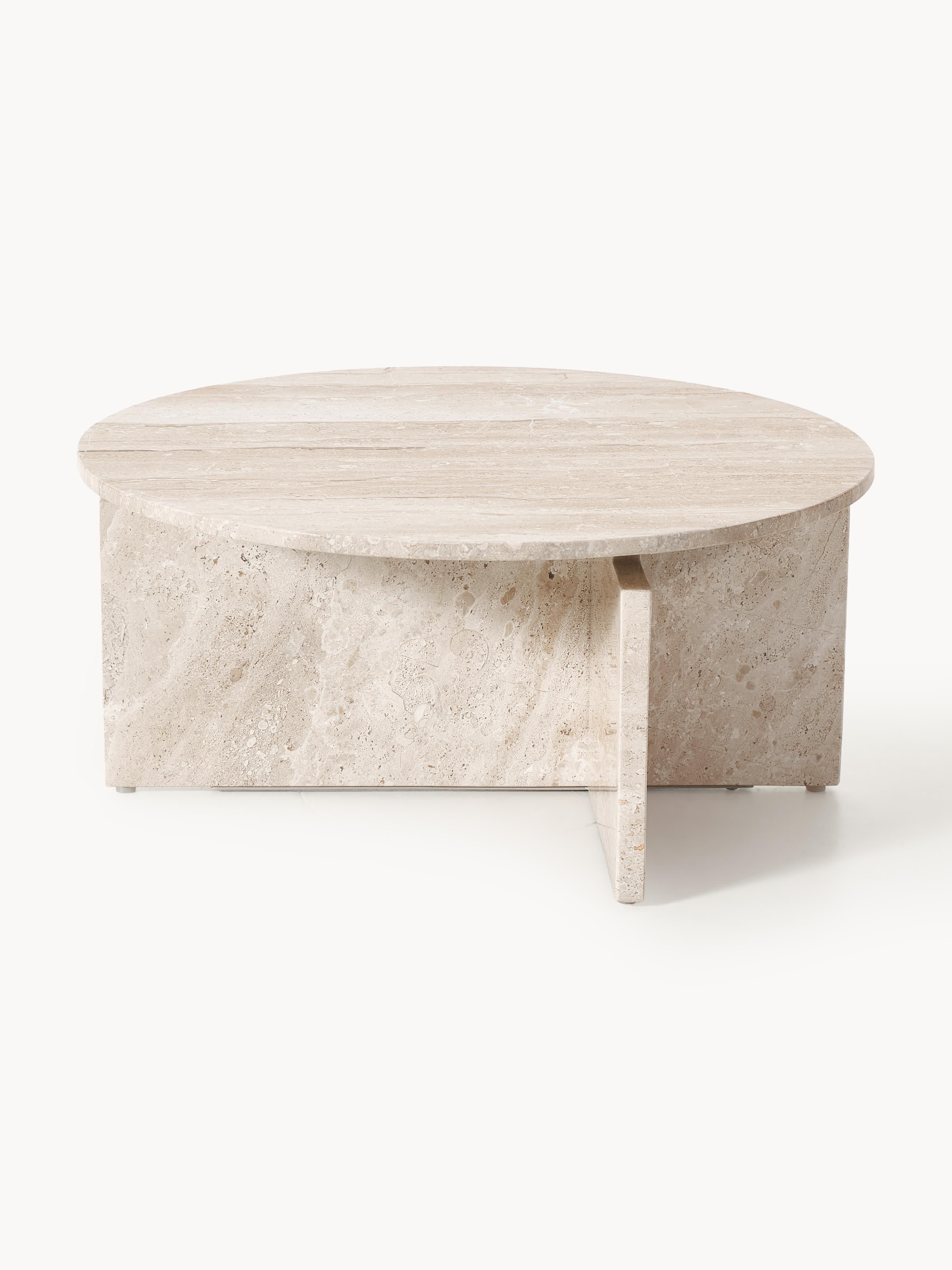Ronde salontafel Marisa van travertijn