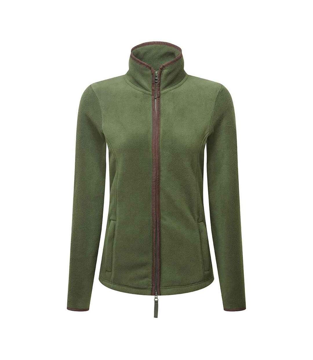 Premier - Veste polaire ARTISAN - Femme (Vert kaki foncé / Marron) - UTPC5288