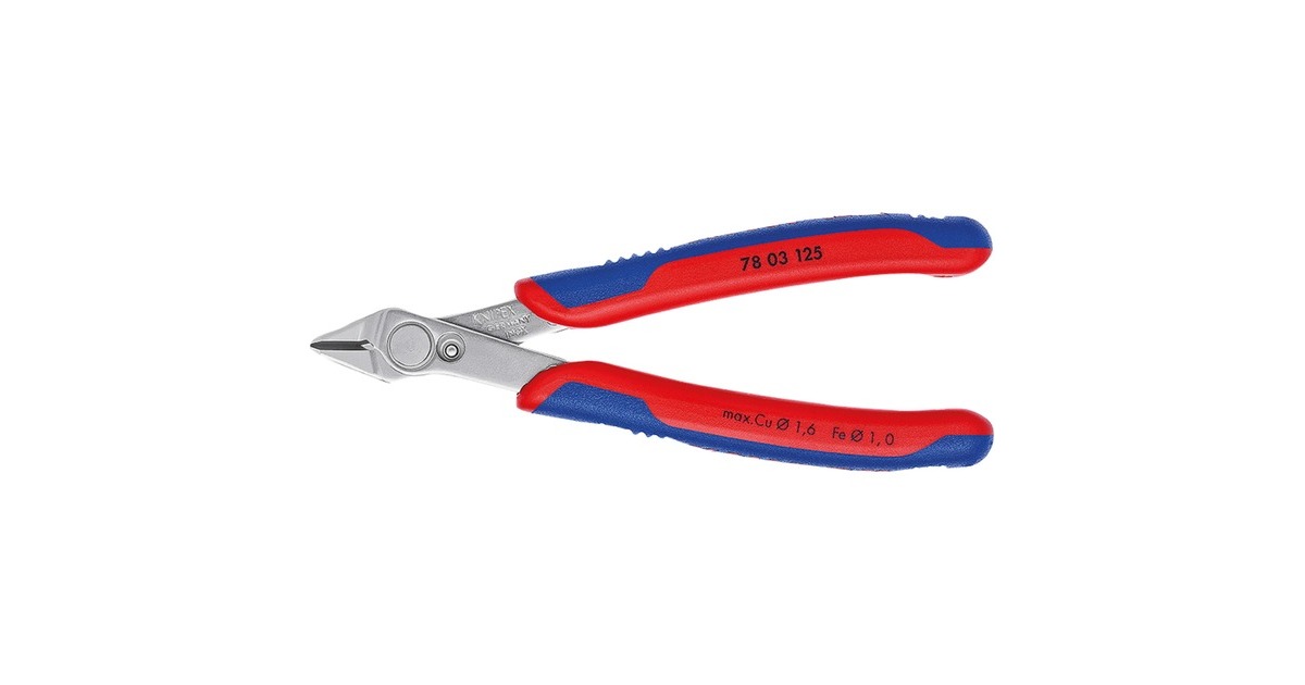 KNIPEXElectronic Super Knips 78 03 125 elektronica-tang  (Blauw)