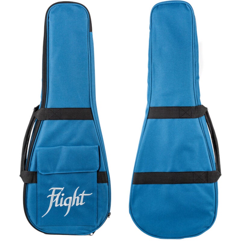 Flight Rock Series Mini Bass Ukulele Transparent Blue solid body elektrische bas-ukelele met deluxe gigbag