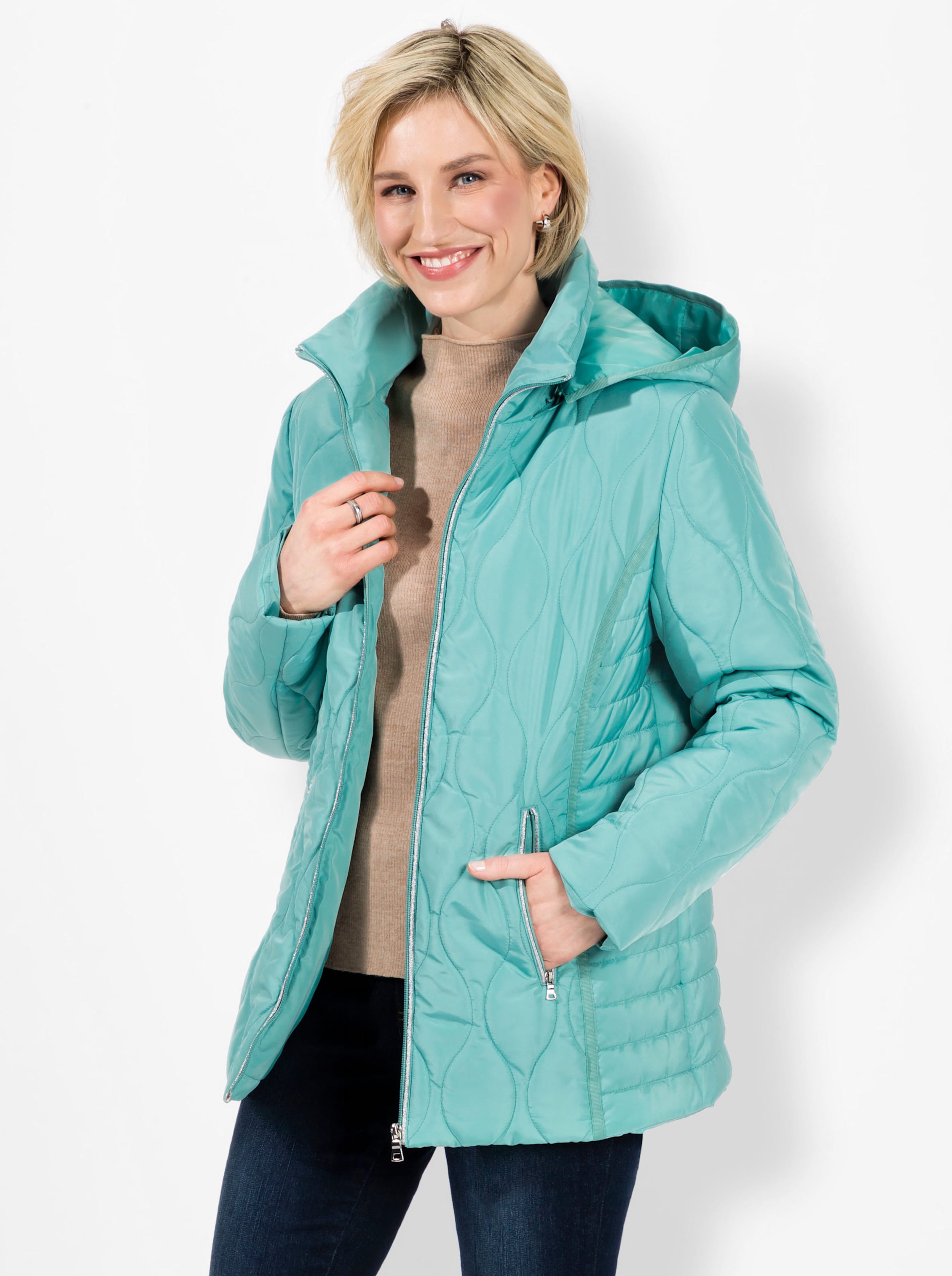 Steppjacke in salbei