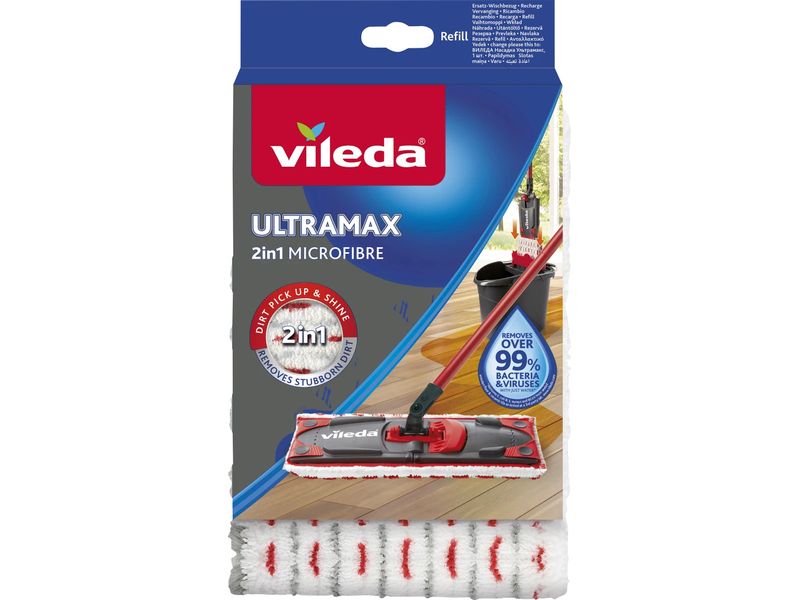 Vileda Ersatztuch UltraMax 2in1 Microfibre 1 Stück Bodenwischer UltraMax Ersatzbezug