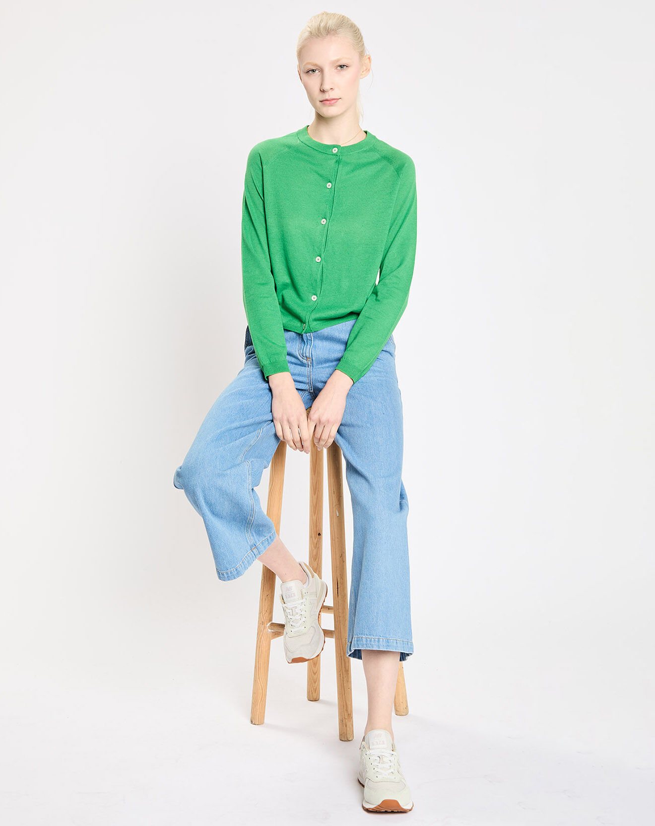 Jodhpur Gilet en Lin & Coton Rouga vert