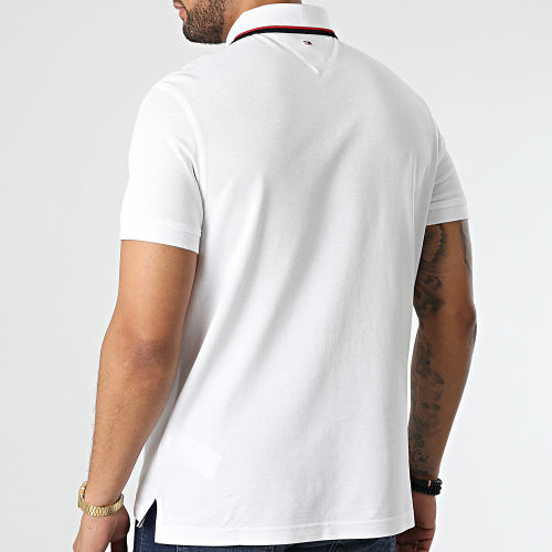 Polo Manches Courtes Brand Love Logo 9525 Blanc